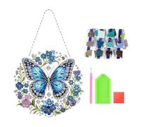 MEMOFYND 1 juego de colgantes de diamantes de imitación en forma de mariposa, materiales artesanales, colgantes creativos, decoración del hogar