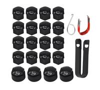 MEMOFYND 1 juego de cubiertas de tuercas de rueda de 17 mm para coche, herramienta para quitar tuercas de rueda, adecuado para la mayoría de accesorios de coche (negro)