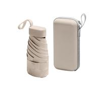 MEMOFYND 1 Mini Paraguas, Sombrilla Protección UV, Paraguas Compacto, Paraguas Portátil Con Caja De Almacenamiento Para Mujeres Y Niños, 40% De Descuento En Paraguas De Tamaño De Viaje (Negro),