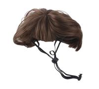 MEMOFYND 1 peluca para mascotas, peluca de cosplay para perros y gatos, peluca de Navidad, peluca para perros grandes y pequeños, peluca para mascotas con flequillo