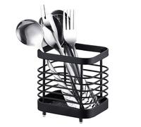 MEMOFYND 1 soporte para cubiertos de acero inoxidable, escurridor de cubiertos, limpiador de fregaderos de acero inoxidable, utensilios de cocina y almacenamiento de cubiertos, adecuado para cocinas