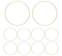 MEMOFYND 10 anillos de metal, anillos de atrapasueños, guirnaldas de boda, anillos de metal para manualidades, anillos redondos de metal, decoraciones colgantes, accesorios de decoración para fiestas