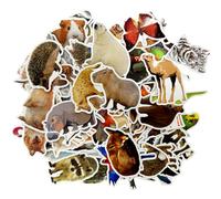 MEMOFYND 100 Pegatinas de Animales Realistas, Impermeables y Reutilizables para Niños - Pegatinas de Animales del Bosque y Divertidas