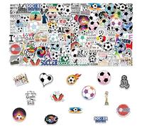 MEMOFYND 100 pegatinas de fútbol de papelería, accesorios de decoración de bricolaje, pegatinas impermeables para álbumes de recortes, pegatinas lindas para botellas de agua, cuadernos