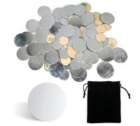 MEMOFYND 100 Placas de Metal con 1 Bolsa de Almacenamiento Negra, Acero Inoxidable, Autoadhesivas, para Imanes, Soporte