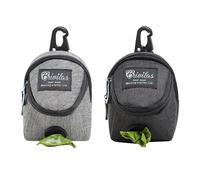 MEMOFYND 2 bolsas de golosinas para perros, bolsa de golosinas para el entrenamiento de perros con bolsa de excrementos integrada, bolsillos para caminar (negro, gris)