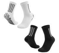 MEMOFYND 2 calcetines de fútbol antideslizantes, calcetines de entrenamiento para hombres y mujeres, calcetines de tobillo, transpirables y antideslizantes, adecuados para deportes de fitness al aire