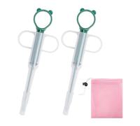 MEMOFYND 2 dispensadores de pastillas para mascotas con 1 bolsa de almacenamiento, dispensador de medicamentos, jeringa de píldoras, eyector de pastillas, dispensador de alimentos para gatos, perros,