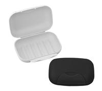 MEMOFYND 2 jaboneras con tapa, jabonera de viaje, jabonera impermeable y a prueba de fugas, jabonera con cierre, soporte para jabón, adecuado para viajes, baño
