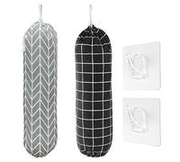 MEMOFYND 2 Juego de organizadores de Bolsas de plástico con Ganchos, Bolsas de Mano, dispensador de Bolsas de Compras, Soporte para Bolsas de Pared, Gran Ayuda para el Almacenamiento en el hogar.