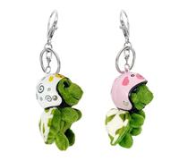 MEMOFYND 2 llaveros con diseño de tortuga de motocicleta, diseño de tortuga verde, diseño de tortuga, juguete de peluche., beige, M