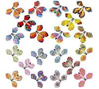 MEMOFYND 20 Apoyos de Mariposas Acrobáticas Voladoras, Coloridas Tarjetas de Juguete y Regalos (10*12cm)