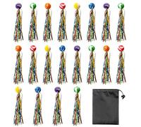 MEMOFYND 20 bolas de saltar de colores con 1 funda, bolas de goma para niños, juguetes para fiestas, bolígrafos de bolsillo, regalos para fiestas, bolas de goma para niños y niñas