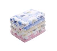 MEMOFYND 3 mantas lavables para gatos, perros y gatos de tamaño mediano, cojín protector de sofá, ropa de cama para mascotas, edredón impermeable de felpa suave (rosa, azul, amarillo)