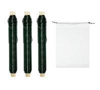 MEMOFYND 3 unidades de alambre verde con 1 bolsa de almacenamiento, alambre para manualidades, alambre de metal para jardín, alambre de encuadernación para tienda de flores, alambre para atar flores
