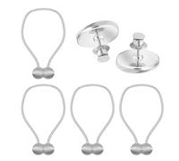 MEMOFYND 4 corbatas magnéticas para cortinas, alzapaños magnéticos para cortinas, cuerdas de fijación de cortinas, clips de cortina, cordones magnéticos para cortinas (gris)