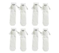 MEMOFYND 4 Manos Sosteniendo Calcetines Magnéticos - Calcetines de Amistad, Regalos Divertidos para Parejas - Blanco