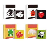 MEMOFYND 96 tarjetas de juguetes para bebés, tarjetas sensoriales de color blanco y negro, alta definición, ayudan a los niños pequeños a detectar el color. Adecuado para niños de 0 a 36 meses.