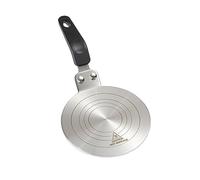 MEMOFYND Adaptador para placa de inducción con anillo de refrigeración y mango extraíble de acero inoxidable