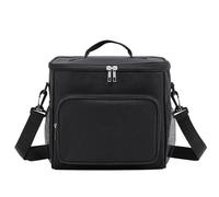 MEMOFYND Bolsa aislante de 1 pieza, correa de hombro ajustable, tamaño extragrande, bolsa de almuerzo de pícnic, a prueba de fugas y refrigerante, reutilizable (negro)