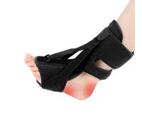 MEMOFYND Férula nocturna para fascitis plantar, férula ajustable para fascitis plantar, adecuada para corrección de pies, bandas de apoyo, tendinitis del talón, dolor de tobillo y pies (negro)