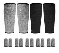 MEMOFYND Juego de 10 protectores de brazos, color negro, gris, práctico y moderno, unisex, protección contra lesiones