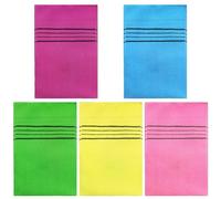 MEMOFYND Pack de 5 guantes de baño, guantes de ducha, toallas exfoliantes, guantes de limpieza para la suciedad y la piel muerta, guantes exfoliantes adecuados para el cuerpo (5 colores)