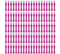 MEMOFYND Paquete de 57 mm de 2,2 pulgadas con 100 tees de golf de plástico rosa con cerradura larga de plástico, clavos de bola en forma de rueda de golf, clavos de bola de límite, caja fuerte