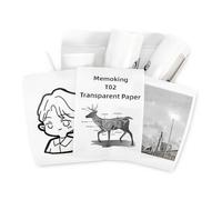 Memoking T02/M02L/Q02E/M02/M02X Papel térmico transparente - Papel térmico transparente para mini impresora T02, 50 mm x 3,5 m, mantener durante 20 años, para notas, estudio, fotos, 3 rollos