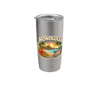 Memorabilia de Honolulu, Hawái, ciudad de recuerdo de la capital del estado Vaso térmico de acero inoxidable de doble pared