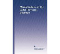 Memorandum on the Baltic Provinces question