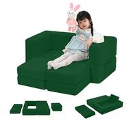 MeMoreCool Sofá infantil de pana, sofá de juegos, bloques de construcción de espuma, sofá plegable que brilla en la oscuridad, muebles de dormitorio, minisofá modular para sala de juegos, bloques de