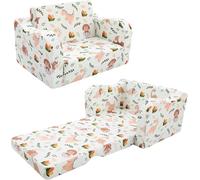 MeMoreCool Sofá infantil plegable, 3 en 1, sofá infantil con función de dormir, sofá de juegos de lujo, un emocionante parque infantil interior para la habitación de los niños (dinosaurios)