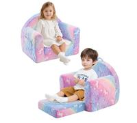 MeMoreCool Sofá para niños, cómodo sillón de felpa para niños pequeños, sofá cama convertible para niños, reclinable plegable para bebés, mini sofá para niños pequeños de 1 a 3 años, unicornio