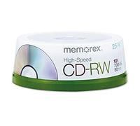 Memorex 80 Minutos CD-RW 4x-12x Alta Velocidad 25 Unidades husillo