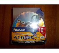 Memorex Action X - Discos CD-R (10 Unidades, Incluye CD de Adrenaline Hunters)