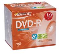 Memorex Disc,Dvd-R,4.7Gb,8X,10Pk