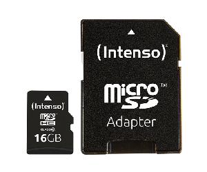 MEMORIA 16 GB MICRO MICRO SDHC INTENSO CLASE 10 + ADAPTADOR USB2.0