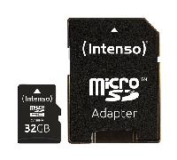 MEMORIA 32 GB MICRO MICRO SDHC INTENSO CLASE 10 + ADAPTADOR USB2.0