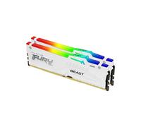 Kit Kingston FURY Beast RGB Blanco 32GB (2x 16GB) DDR5-6000 EXPO Memoria principal DIMM, CL30-36-36, 1,4 V