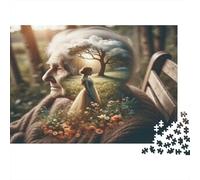 Memoria de una anciana Puzzles 1000 Piezas Papel Reciclado para Adultos Puzzle para Adultos Juego Familiar Divertido Juego Educativo con desafío para Hombres y Mujeres 38x26cm/1000pcs