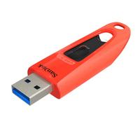 Memoria Flash USB 3.0 SanDisk Ultra de 64 GB, Velocidad de Lectura de hasta 130 MB/s, Rojo
