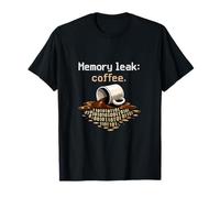 Memoria Fuga café Programador Humor código Binario gráfico Camiseta