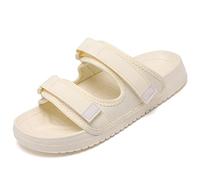 Memoria para Hombres Sandalias,Zapatillas Diabéticas De Espuma,Ortopédicas Diabéticas Ajustables Plano Cómodo Chanclas contra El Deslizamiento-Beige||45
