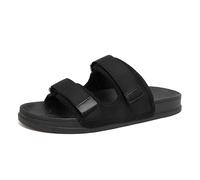 Memoria para Hombres Sandalias,Zapatillas Diabéticas De Espuma,Ortopédicas Diabéticas Ajustables Plano Cómodo Chanclas contra El Deslizamiento-Black||46