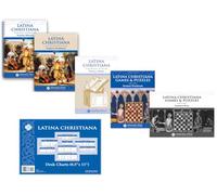 Memoria Press: Latina Christiana Set, beginning course Latin, Grade 3-6, Foreign Language - Student Workbook, Teacher Manual, Practice Sheets, Desk Charts, Games & Puzzles Student Book