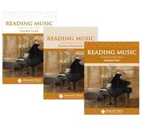Memoria Press: Reading Music: Introduction to Music Theory Set, All Ages, introduces the concepts of rhythm, meter, musical notation in short, reading music, Student Text, Student Workbook, Teacher