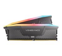 Corsair Memoria RAM Vengeance RGB RS DDR5 64GB (2x32GB) 5200MHz CL40 EXPO-XMP Gris
