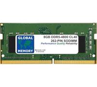 Memoria RAM SODIMM de 8 GB DDR5 4800 MHz PC5-38400 de 262 pines compatible con portátiles y cuadernos