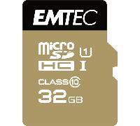memoria sd micro 32gb emtec elite gold 85mbs sd + adapter class 10 uhs1 u1 ecmsdm32ghc10gp